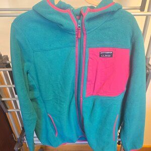 NWT Mountain Classic Fleece Jacket with Hood LL Bean 1X
